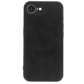 İphone 16e Kılıf Aras Deri Kapak - Siyah