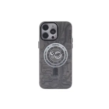 İphone 14 Pro Max Kılıf Apollo Magneticsafe Desenli Kapak - Apollo Siyah - 1