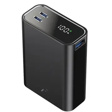Pw501 20.000 Mah Dijital Göstergeli 2 Adet 45w Type-c Ve 22.5w Usb Çıkışlı Şarj Pd Hızlı Şarj Powerbank - Siyah