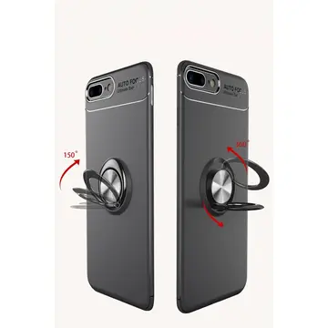 İphone 7 Plus Kılıf Range Yüzüklü Silikon - Kırmızı