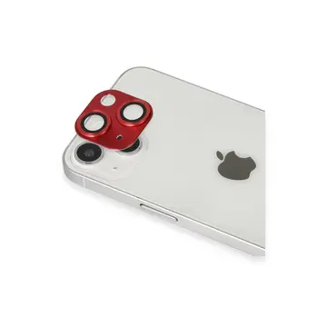İphone 13 Pers Alüminyum Kamera Lens - Kırmızı