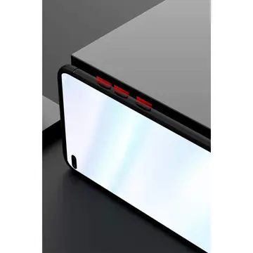 Huawei P40 Kılıf Range Yüzüklü Silikon - Siyah-kırmızı