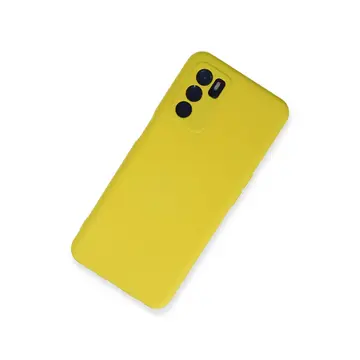 Oppo A16 Kılıf Nano İçi Kadife Silikon - Sarı