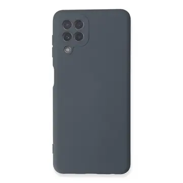 Samsung Galaxy A22 Kılıf Nano İçi Kadife Silikon - Gri
