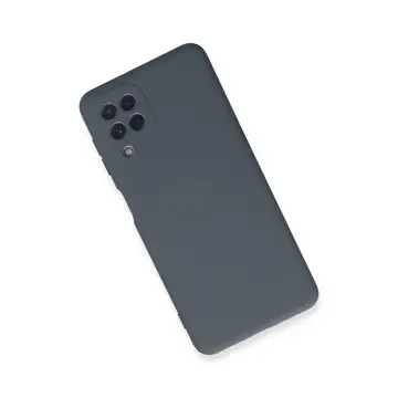 Samsung Galaxy A22 Kılıf Nano İçi Kadife Silikon - Gri