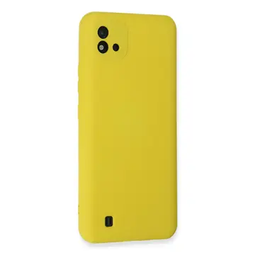 Realme C11 2021 Kılıf Nano İçi Kadife Silikon - Sarı