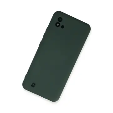 Realme C11 2021 Kılıf Nano İçi Kadife Silikon - Koyu Yeşil