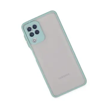 Samsung Galaxy A22 Kılıf Montreal Silikon Kapak - Turkuaz