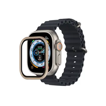 Watch Ultra 49mm Alüminyum Kasa Cam Ekran Koruyucu - Gold