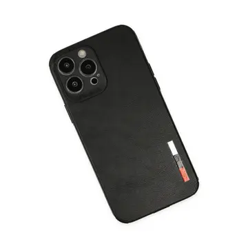 İphone 13 Pro Max Kılıf Loop Deri Silikon - Siyah