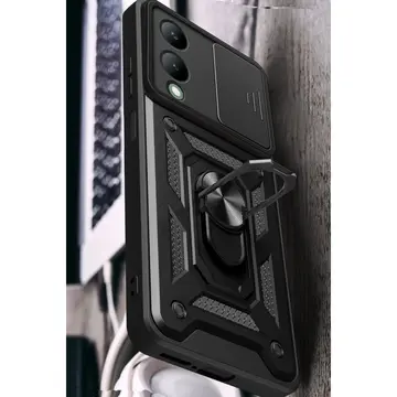 Vivo Y17s Kılıf Pars Lens Yüzüklü Silikon - Gold