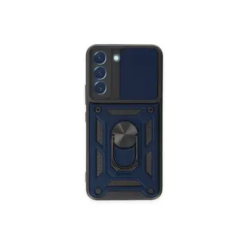 Samsung Galaxy S24 Kılıf Pars Lens Yüzüklü Silikon - Lacivert