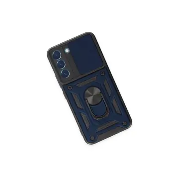 Samsung Galaxy S24 Kılıf Pars Lens Yüzüklü Silikon - Lacivert