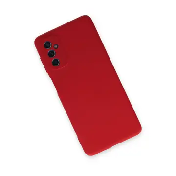 Samsung Galaxy M52 5g Kılıf Nano İçi Kadife Silikon - Kırmızı
