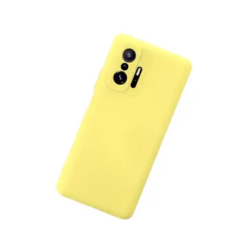 Xiaomi Mi 11t Pro Kılıf Nano İçi Kadife Silikon - Sarı