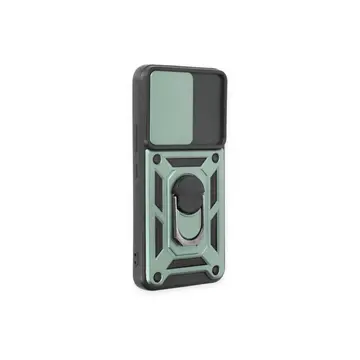 Samsung Galaxy S24 Kılıf Pars Lens Yüzüklü Silikon - Yeşil