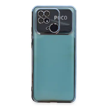 Xiaomi Redmi 10c Kılıf Razer Lensli Silikon - Açık Mavi