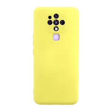 Tecno Camon 16 Kılıf Nano İçi Kadife Silikon - Sarı