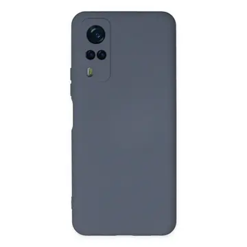 Vivo Y53s Kılıf Nano İçi Kadife Silikon - Gri