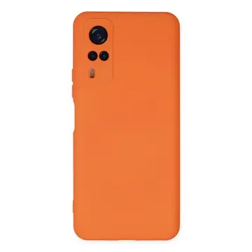 Vivo Y53s Kılıf Nano İçi Kadife Silikon - Turuncu