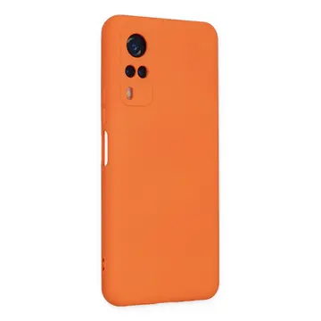 Vivo Y53s Kılıf Nano İçi Kadife Silikon - Turuncu