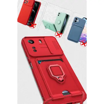 Xiaomi Redmi 13c Kılıf Zuma Kartvizitli Yüzüklü Silikon - Yeşil