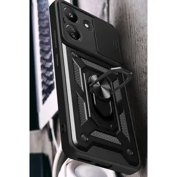 Xiaomi Redmi 13c Kılıf Pars Lens Yüzüklü Silikon - Kırmızı