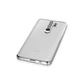 Xiaomi Redmi Note 8 Pro Kılıf Razer Lensli Silikon - Gümüş