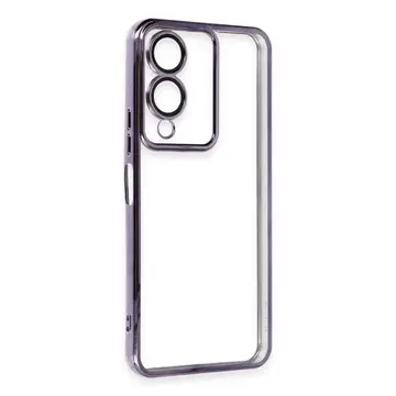 Vivo Y17s Kılıf Razer Lensli Silikon - Mor