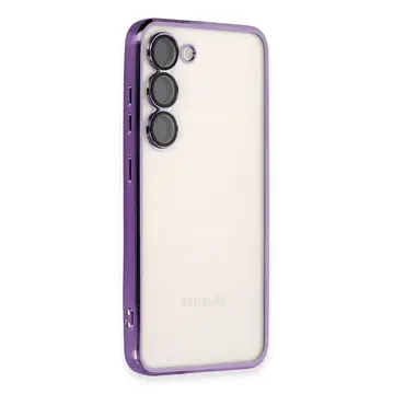 Samsung Galaxy S24 Plus Kılıf Razer Lensli Silikon - Mor