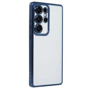 Samsung Galaxy S24 Ultra Kılıf Razer Lensli Silikon - Lacivert