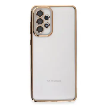 Samsung Galaxy A53 5g Kılıf Razer Lensli Silikon - Gold