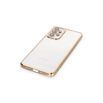 Samsung Galaxy A53 5g Kılıf Razer Lensli Silikon - Gold