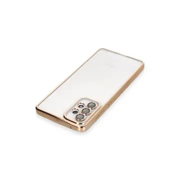 Samsung Galaxy A73 5g Kılıf Razer Lensli Silikon - Gold