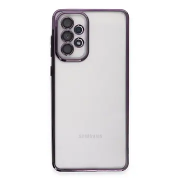 Samsung Galaxy A73 5g Kılıf Razer Lensli Silikon - Mor