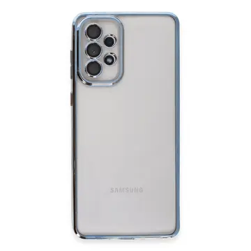 Samsung Galaxy A73 5g Kılıf Razer Lensli Silikon - Açık Mavi