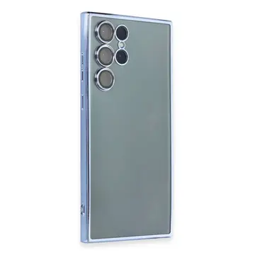 Samsung Galaxy S22 Ultra Kılıf Razer Lensli Silikon - Açık Mavi