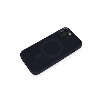 İphone 15 Pro Max Kılıf Oslo Magsafe Kapak - Lacivert