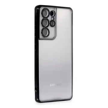 Samsung Galaxy S21 Ultra Kılıf Razer Lensli Silikon - Siyah
