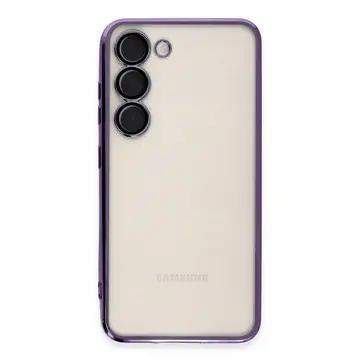 Samsung Galaxy S23 Plus Kılıf Razer Lensli Silikon - Mor