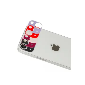 İphone 13 Rainbow Kamera Lens Koruma Cam - Koyu Kırmızı