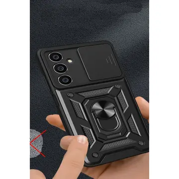 Samsung Galaxy A25 5g Kılıf Pars Lens Yüzüklü Silikon - Kırmızı