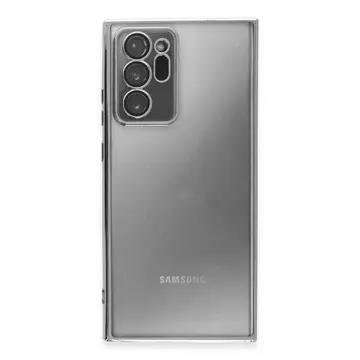 Samsung Galaxy Note 20 Ultra Kılıf Razer Lensli Silikon - Gümüş
