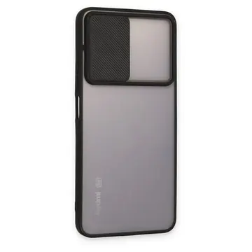 Xiaomi Redmi Note 11t Kılıf Palm Buzlu Kamera Sürgülü Silikon - Siyah