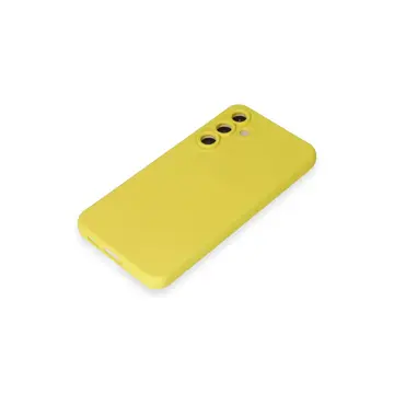 Samsung Galaxy S23 Fe Kılıf Nano İçi Kadife Silikon - Sarı