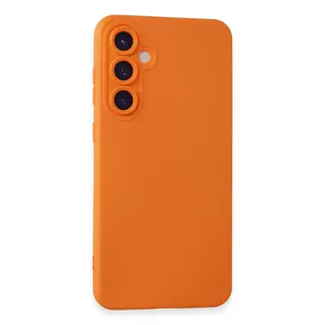 Samsung Galaxy S23 Fe Kılıf Nano İçi Kadife Silikon - Turuncu