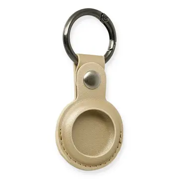 Airtag Anahtarlık Deri Kılıf - Gold