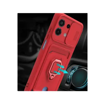 Xiaomi Redmi Note 13 4g Kılıf Zuma Kartvizitli Yüzüklü Silikon - Pembe