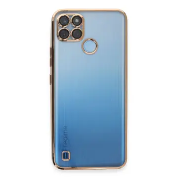 Realme C25y Kılıf Razer Lensli Silikon - Gold