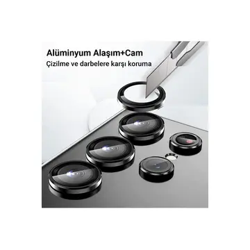 Samsung Galaxy Z Fold 5 Valdez Metal Kamera Lens - Siyah
